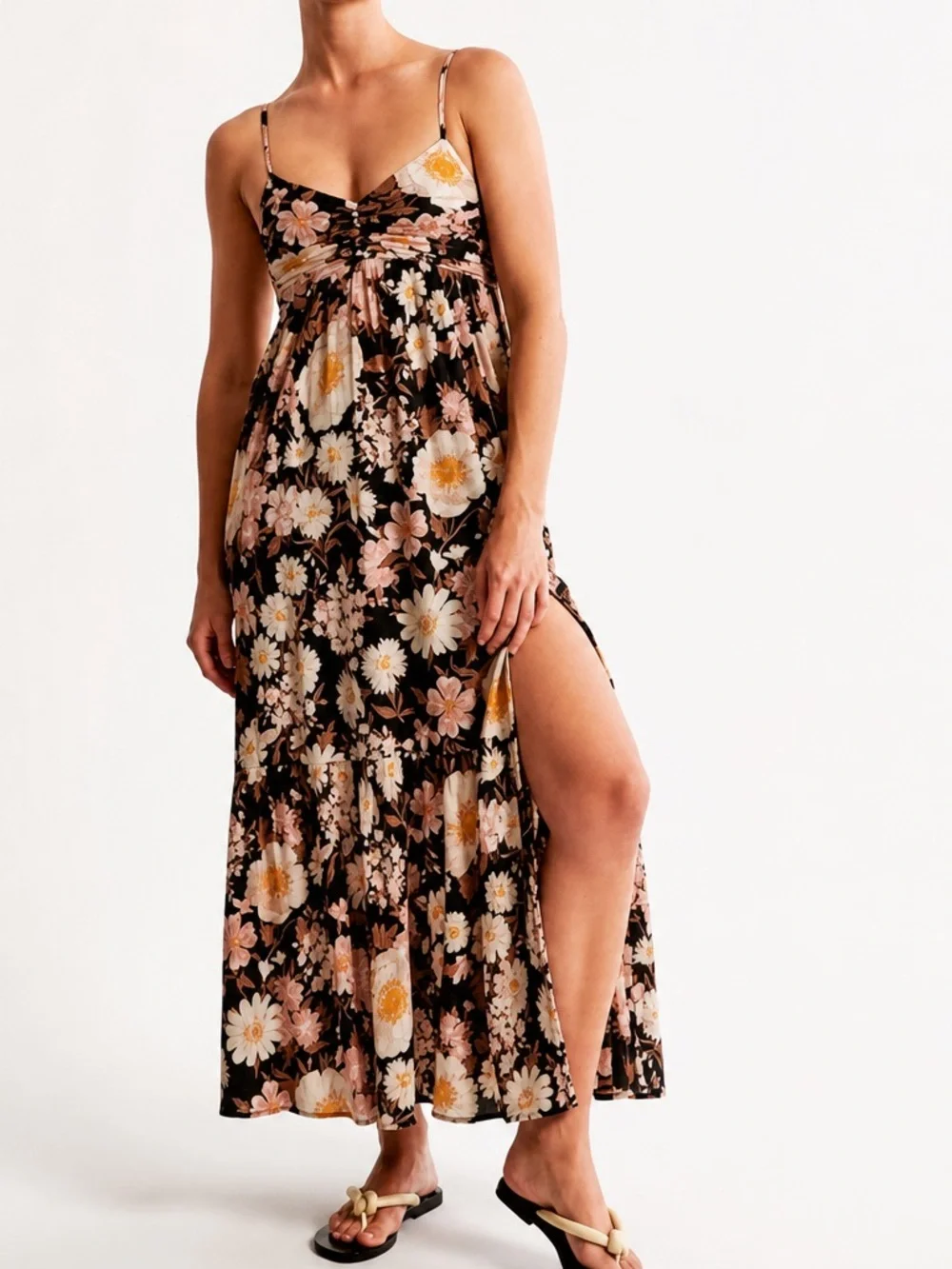 black dress with top HTZMO Wedding Guest Formal Strapless Slit Long for Women Back zipper Back Birthday Dress Birthday Outfits vacation2025 Size:C